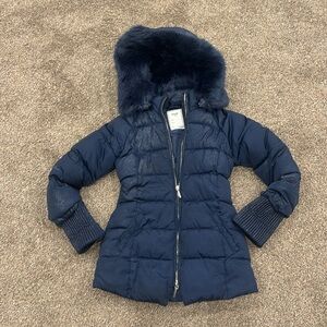 long navy coat